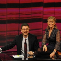 Foto Nicoloro G. 04/11/2012 Milano Trasmissione televisiva su Rai3 ” Che tempo che fa ” condotta da Fabio Fazio. nella foto Fabio Fazio – Luciana Littizzetto