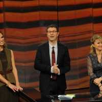 Foto Nicoloro G. 04/11/2012 Milano Trasmissione televisiva su Rai3 ” Che tempo che fa ” condotta da Fabio Fazio. nella foto Filippa Lagerback – Fabio Fazio – Luciana Littizzetto