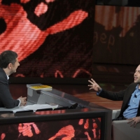 Foto Nicoloro G. 06/03/2011 Milano Trasmissione televisiva su Rai3 " Che tempo che fa " condotta da Fabio Fazio. nella foto Fabio Fazio – Roberto Saviano