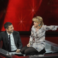 Foto Nicoloro G. 06/03/2011 Milano Trasmissione televisiva su Rai3 " Che tempo che fa " condotta da Fabio Fazio. nella foto Fabio Fazio – Luciana Littizzetto
