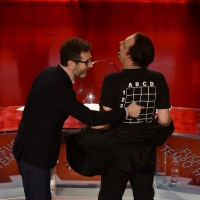 Foto Nicoloro G. 09-01-2016 Milano Trasmissione televisiva su Rai 3 ' Che fuori tempo che fa '. nella foto Fabio Fazio e Nino Frassica.