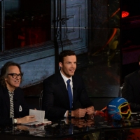 Foto Nicoloro G. 09-01-2016 Milano Trasmissione televisiva su Rai 3 \' Che fuori tempo che fa \'. nella foto da sinistra Gigi Marzullo, Christof Innerhofer, Fabio Volo.