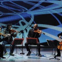 Foto Nicoloro G. 09/04/2011 Milano Trasmissione televisiva su Rai3 " Che tempo che fa " condotta da Fabio Fazio. nella foto Il Quartetto d'archi di Cremona
