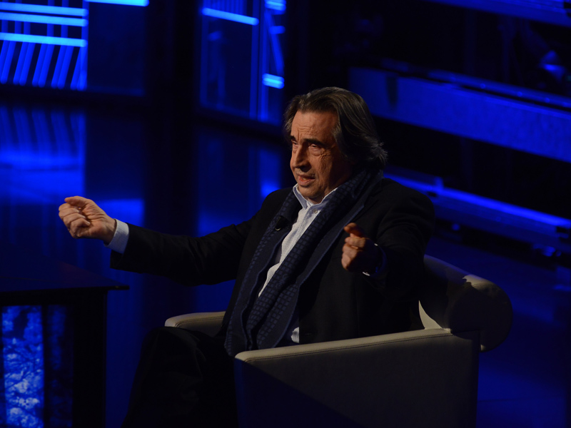 Foto Nicoloro G. 10-01-2016 Milano Trasmissione televisiva su Rai 3 ' Che tempo che fa '. nella foto il maestro Riccardo Muti.