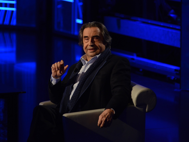 Foto Nicoloro G. 10-01-2016 Milano Trasmissione televisiva su Rai 3 ' Che tempo che fa '. nella foto il maestro Riccardo Muti.