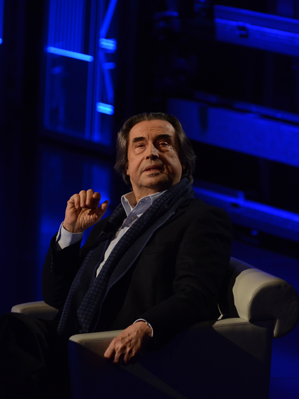 Foto Nicoloro G. 10-01-2016 Milano Trasmissione televisiva su Rai 3 ' Che tempo che fa '. nella foto il maestro Riccardo Muti.