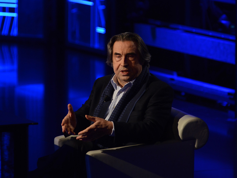 Foto Nicoloro G. 10-01-2016 Milano Trasmissione televisiva su Rai 3 ' Che tempo che fa '. nella foto il maestro Riccardo Muti.