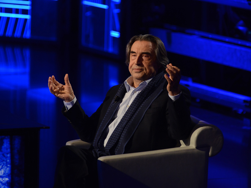 Foto Nicoloro G. 10-01-2016 Milano Trasmissione televisiva su Rai 3 ' Che tempo che fa '. nella foto il maestro Riccardo Muti.