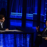 Foto Nicoloro G. 10-01-2016 Milano Trasmissione televisiva su Rai 3 ' Che tempo che fa '. nella foto Fabio Fazio e il maestro Riccardo Muti.