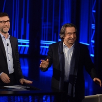 Foto Nicoloro G. 10-01-2016 Milano Trasmissione televisiva su Rai 3 ' Che tempo che fa '. nella foto Fabio Fazio e il maestro Riccardo Muti.