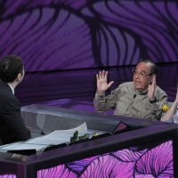 Foto Nicoloro G. 10/04/2011 Milano Trasmissione televisiva su Rai3 " Che tempo che fa " condotta da Fabio Fazio. nella foto Fabio Fazio – Gianni Boncompagni – Raffaella Carrà