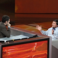 Foto Nicoloro G. 15/10/2011 Milano Trasmissione televisiva su Rai3 ” Che tempo che fa ” condotta da Fabio Fazio. nella foto Fabio Fazio – Luca Mercalli