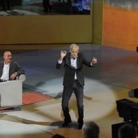 Foto Nicoloro G. 16/10/2011 Milano Trasmissione su Rai3 ” Che tempo che fa ” condotta da Fabio Fazio. nella foto Claudio Bisio – Teo Teocoli