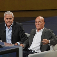 Foto Nicoloro G. 16/10/2011 Milano Trasmissione su Rai3 ” Che tempo che fa ” condotta da Fabio Fazio. nella foto Teo Teocoli – Claudio Bisio