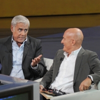 Foto Nicoloro G. 16/10/2011 Milano Trasmissione su Rai3 ” Che tempo che fa ” condotta da Fabio Fazio. nella foto Teo Teocoli – Claudio Bisio