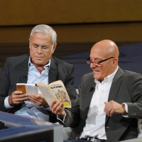 Foto Nicoloro G. 16/10/2011 Milano Trasmissione su Rai3 ” Che tempo che fa ” condotta da Fabio Fazio. nella foto Teo Teocoli – Claudio Bisio