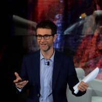 Foto Nicoloro G.   18/10/2014   Milano    Trasmissione televisiva su Rai 3 ' Che tempo che fa '. nella foto Fabio Fazio.