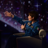 Foto Nicoloro G.   18/10/2015    Milano   Trasmissione televisiva su Rai 3 \' Che tempo che fa \'. nella foto l\' astronauta Samantha Cristoforetti.