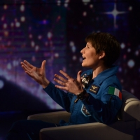 Foto Nicoloro G.   18/10/2015    Milano   Trasmissione televisiva su Rai 3 \' Che tempo che fa \'. nella foto l\' astronauta Samantha Cristoforetti.