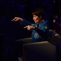 Foto Nicoloro G.   18/10/2015    Milano   Trasmissione televisiva su Rai 3 \' Che tempo che fa \'. nella foto l\' astronauta Samantha Cristoforetti.