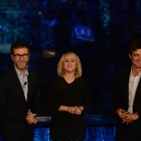 Foto Nicoloro G.   18/10/2015    Milano   Trasmissione televisiva su Rai 3 ' Che tempo che fa '. nella foto da sinistra Fabio Fazio, Luciana Littizzetto e Riccardo Scamarcio.