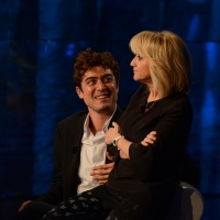 Foto Nicoloro G.   18/10/2015    Milano   Trasmissione televisiva su Rai 3 ' Che tempo che fa '. nella foto gli attori Riccardo Scamarcio e Luciana Littizzetto.