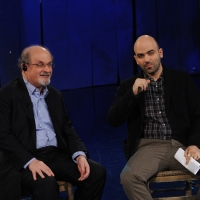 Foto Nicoloro G. 19/11/2012 Milano Trasmissione televisiva su Rai3 ” Che tempo che fa ” condotta da Fabio Fazio. nella foto Salman Rushdie – Roberto Saviano
