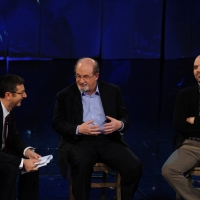 Foto Nicoloro G. 19/11/2012 Milano Trasmissione televisiva su Rai3 ” Che tempo che fa ” condotta da Fabio Fazio. nella foto Fabio Fazio – Roberto Saviano – Salman Rushdie