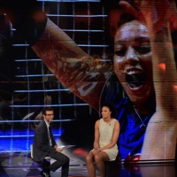 Foto Nicoloro G.   19/10/2014   Milano   Trasmissione televisiva su Rai 3 \" Che tempo che fa\". nella foto Fabio Fazio e la campionessa di pallavolo Valentina Diouf.