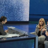 Foto Nicoloro G. 19/11/2011 Milano Trasmissione televisiva su Rai3 " Che tempo che fa " condotta da Fabio Fazio. nella foto Fabio Fazio – Dori Ghezzi– Geoff Westley