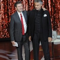 Foto Nicoloro G. 19/11/2011 Milano Trasmissione televisiva su Rai3 " Che tempo che fa " condotta da Fabio Fazio. nella foto Fabio Fazio – Andrea Bocelli