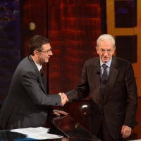 Foto Nicoloro G. 20/04/2013 Milano Trasmissione televisiva su Rai3 " Che tempo che fa " condotta da Fabio Fazio. nella foto Fabio Fazio – Carlo Smuraglia