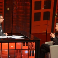 Foto Nicoloro G. 20/04/2013 Milano Trasmissione televisiva su Rai3 " Che tempo che fa " condotta da Fabio Fazio. nella foto Fabio Fazio – Ferruccio de Bortoli