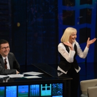 Foto Nicoloro G. 20/04/2013 Milano Trasmissione televisiva su Rai3 " Che tempo che fa " condotta da Fabio Fazio. nella foto Fabio Fazio – Raffaella Carrà  