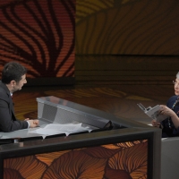 Foto Nicoloro G. 20/03/2011 Milano Trasmissione televisiva su Rai3 " Che tempo che fa " condotta da Fabio Fazio. nella foto Fabio Fazio – Ottavia Piccolo