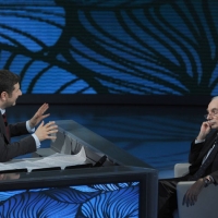 Foto Nicoloro G. 20/03/2011 Milano Trasmissione televisiva su Rai3 " Che tempo che fa " condotta da Fabio Fazio. nella foto Fabio Fazio – Giuliano Amato