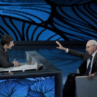 Foto Nicoloro G. 20/03/2011 Milano Trasmissione televisiva su Rai3 " Che tempo che fa " condotta da Fabio Fazio. nella foto Fabio Fazio – Giuliano Amato