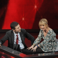 Foto Nicoloro G. 20/03/2011 Milano Trasmissione televisiva su Rai3 " Che tempo che fa " condotta da Fabio Fazio. nella foto Fabio Fazio – Luciana Littizzetto