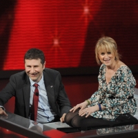 Foto Nicoloro G. 20/03/2011 Milano Trasmissione televisiva su Rai3 " Che tempo che fa " condotta da Fabio Fazio. nella foto Fabio Fazio – Luciana Littizzetto