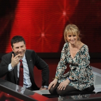 Foto Nicoloro G. 20/03/2011 Milano Trasmissione televisiva su Rai3 " Che tempo che fa " condotta da Fabio Fazio. nella foto Fabio Fazio – Luciana Littizzetto