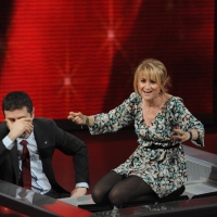 Foto Nicoloro G. 20/03/2011 Milano Trasmissione televisiva su Rai3 " Che tempo che fa " condotta da Fabio Fazio. nella foto Fabio Fazio – Luciana Littizzetto