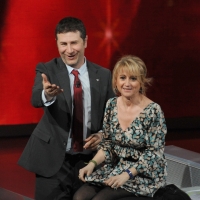 Foto Nicoloro G. 20/03/2011 Milano Trasmissione televisiva su Rai3 \" Che tempo che fa \" condotta da Fabio Fazio. nella foto Fabio Fazio – Luciana Littizzetto