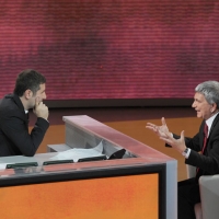 Foto Nicoloro G. 20/11/2011 Milano Trasmissione televisiva su Rai3″ Che tempo che fa ” condotta da Fabio Fazio. nella foto Fabio Fazio – Nichi Vendola