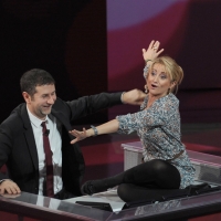 Foto Nicoloro G. 20/11/2011 Milano Trasmissione televisiva su Rai3″ Che tempo che fa ” condotta da Fabio Fazio. nella foto Fabio Fazio – Luciana Littizzetto