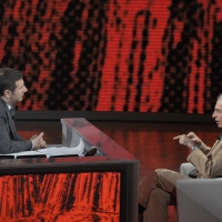 Foto Nicoloro G. 22/01/2011 Milano Trasmissione televisiva su Rai3 " Che tempo che fa " condotta da Fabio Fazio. nella foto Fabio Fazio – Gad Lerner