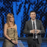 Foto Nicoloro G. 22/01/2011 Milano Trasmissione televisiva su Rai3 " Che tempo che fa " condotta da Fabio Fazio. nella foto Filippa Lagerback – Fabio Fazio
