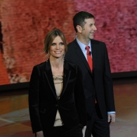 Foto Nicoloro G. 22/01/2012 Milano Trasmissione televisiva su Rai3 " Che tempo che fa " condotta da Fabio Fazio. nella foto Filippa Lagerback – Fabio Fazio