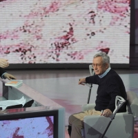 Foto Nicoloro G. 22/01/2012 Milano Trasmissione televisiva su Rai3 " Che tempo che fa " condotta da Fabio Fazio. nella foto Fabio Fazio – Giulio Tremonti