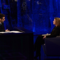 Foto Nicoloro G.   22/02/2015   Milano   Trasmissione televisiva su Rai 3 " Che tempo che fa". nella foto Fabio Fazio intervista Federica Mogherini, rappresentante UE per gli affari esteri.