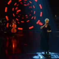 Foto Nicoloro G.   22/02/2015   Milano   Trasmissione televisiva su Rai 3 " Che tempo che fa". nella foto la cantante Malika Ayane con la sua band.